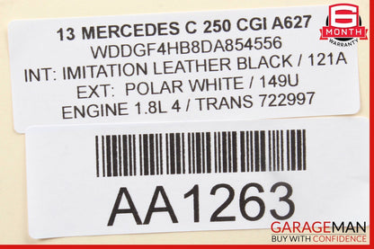 08-14 Mercedes W204 C250 Front Left Side Door Window Regulator Motor