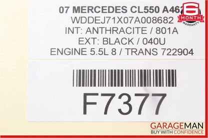 07-14 Mercedes W216 CL550 Front Right Keyless Go Door Handle w/ Door Actuator
