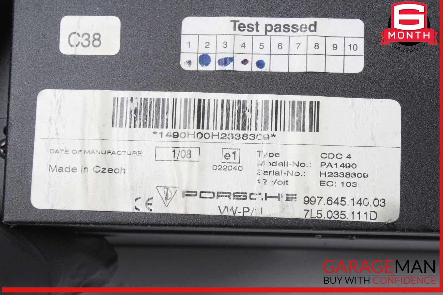 03-10 Porsche Cayenne S 955 957 CDC-4 CD Changer Module Unit 7L5035111D OEM