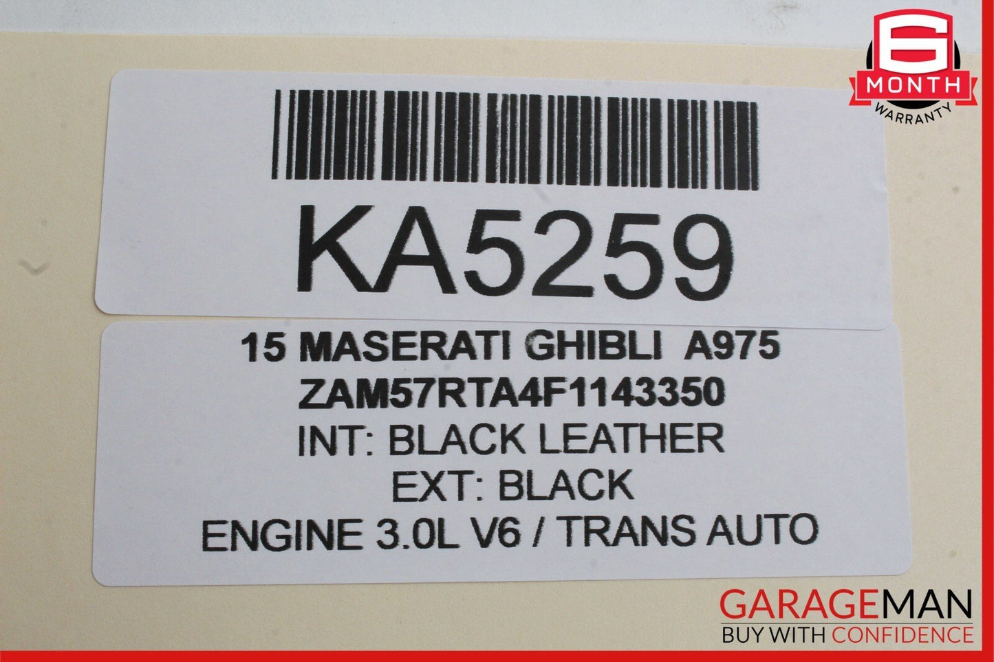 14-17 Maserati Ghibli Rear Left Side Exterior Door Handle Silver OEM