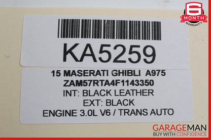 14-17 Maserati Ghibli Rear Left Side Exterior Door Handle Silver OEM