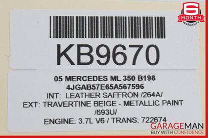 02-05 Mercedes W163 ML350 ML500 Front Right & Left Bose Sound Speaker Set OEM