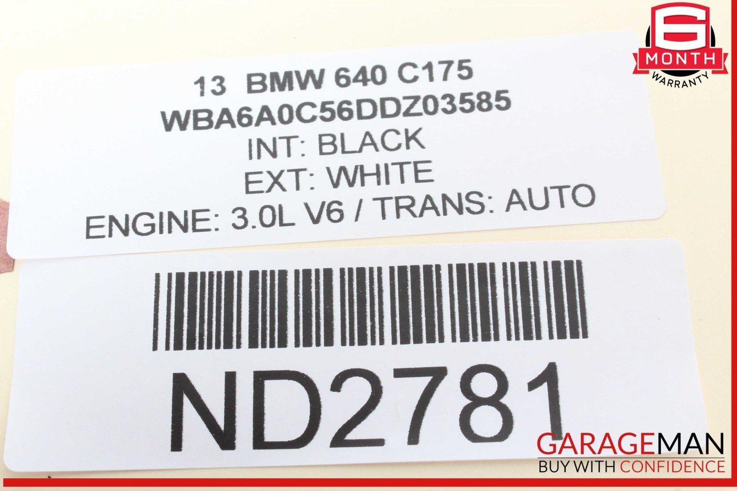 12-18 BMW 640i 650i Rear Power Window Sun Shade Switch 9204862 OEM