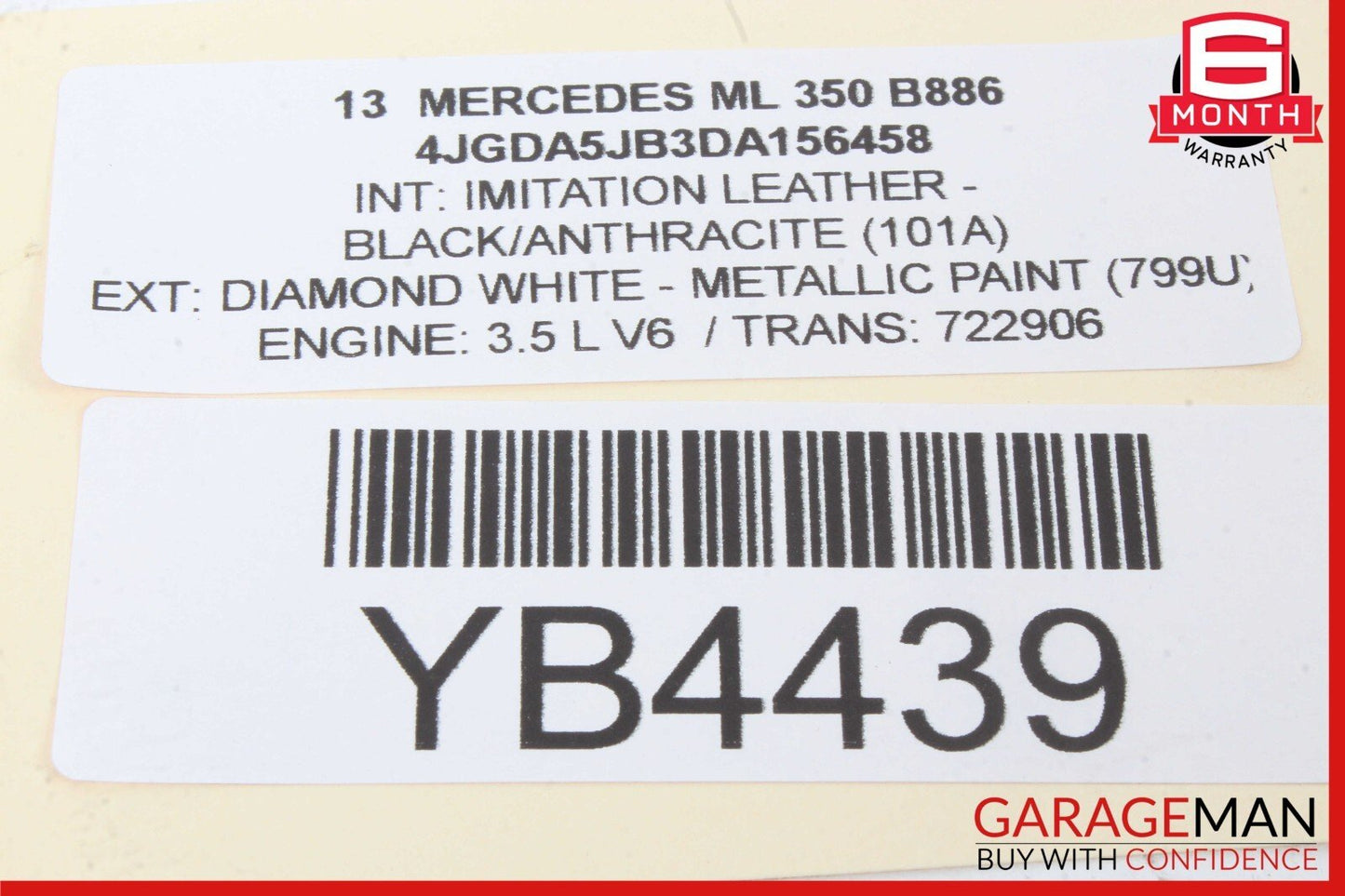 08-15 Mercedes W166 ML350 GLK350 C300 Right Side Exterior Door Handle OEM