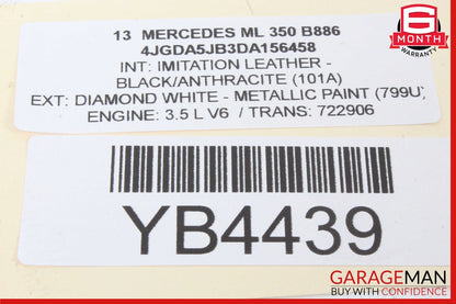 08-15 Mercedes W166 ML350 GLK350 C300 Right Side Exterior Door Handle OEM