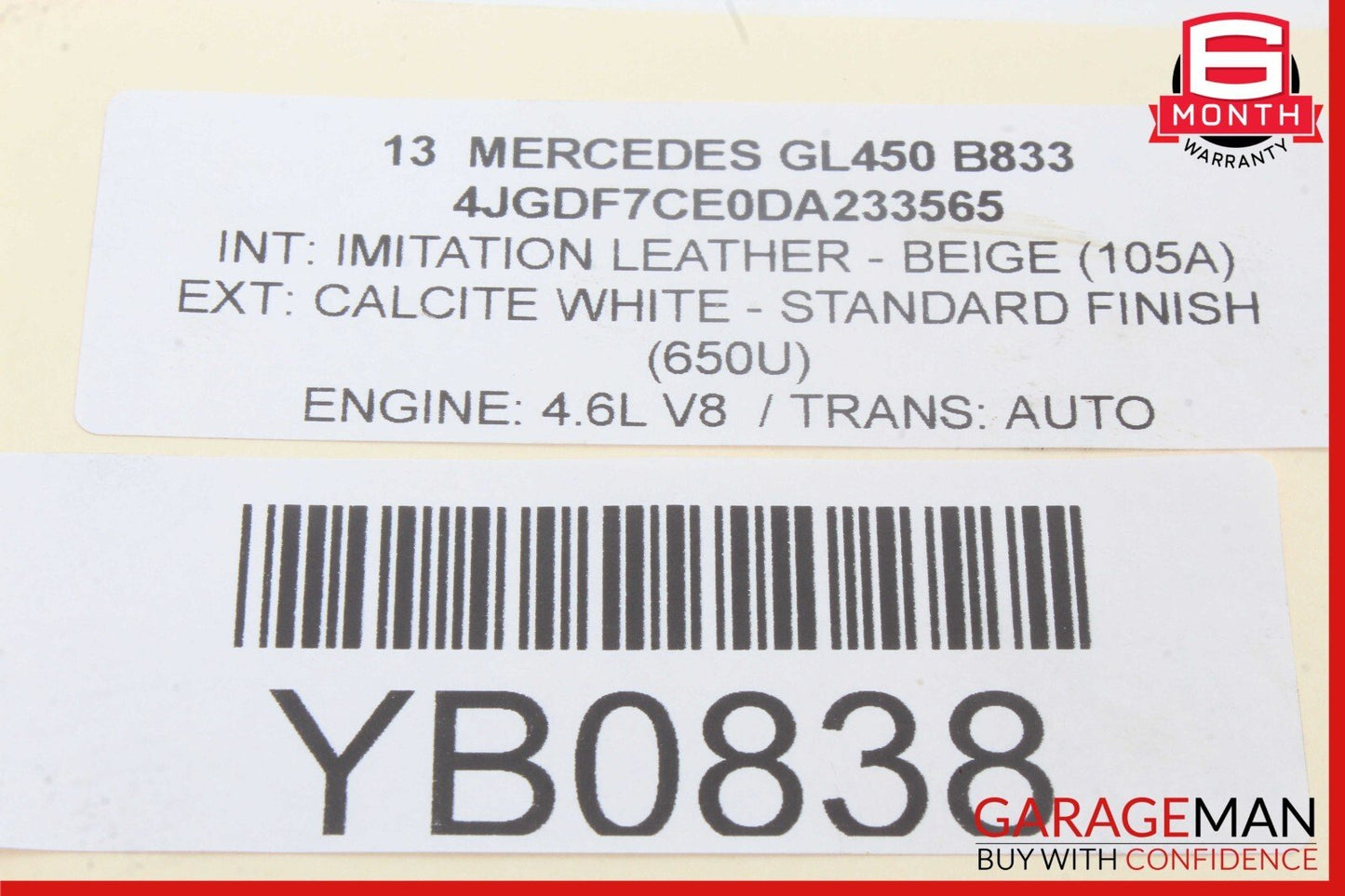 12-18 Mercedes GL450 S550 Front Right / Left Engine Timing Chain Cover Plate OEM