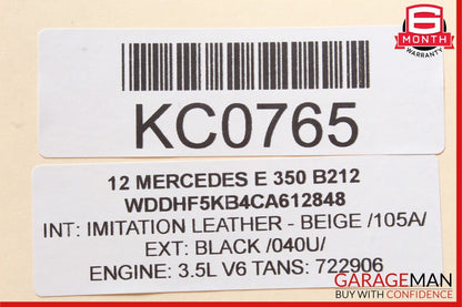 10-13 Mercedes W212 E550 E350 Rear / Front Right Side Door Handle Assembly Black