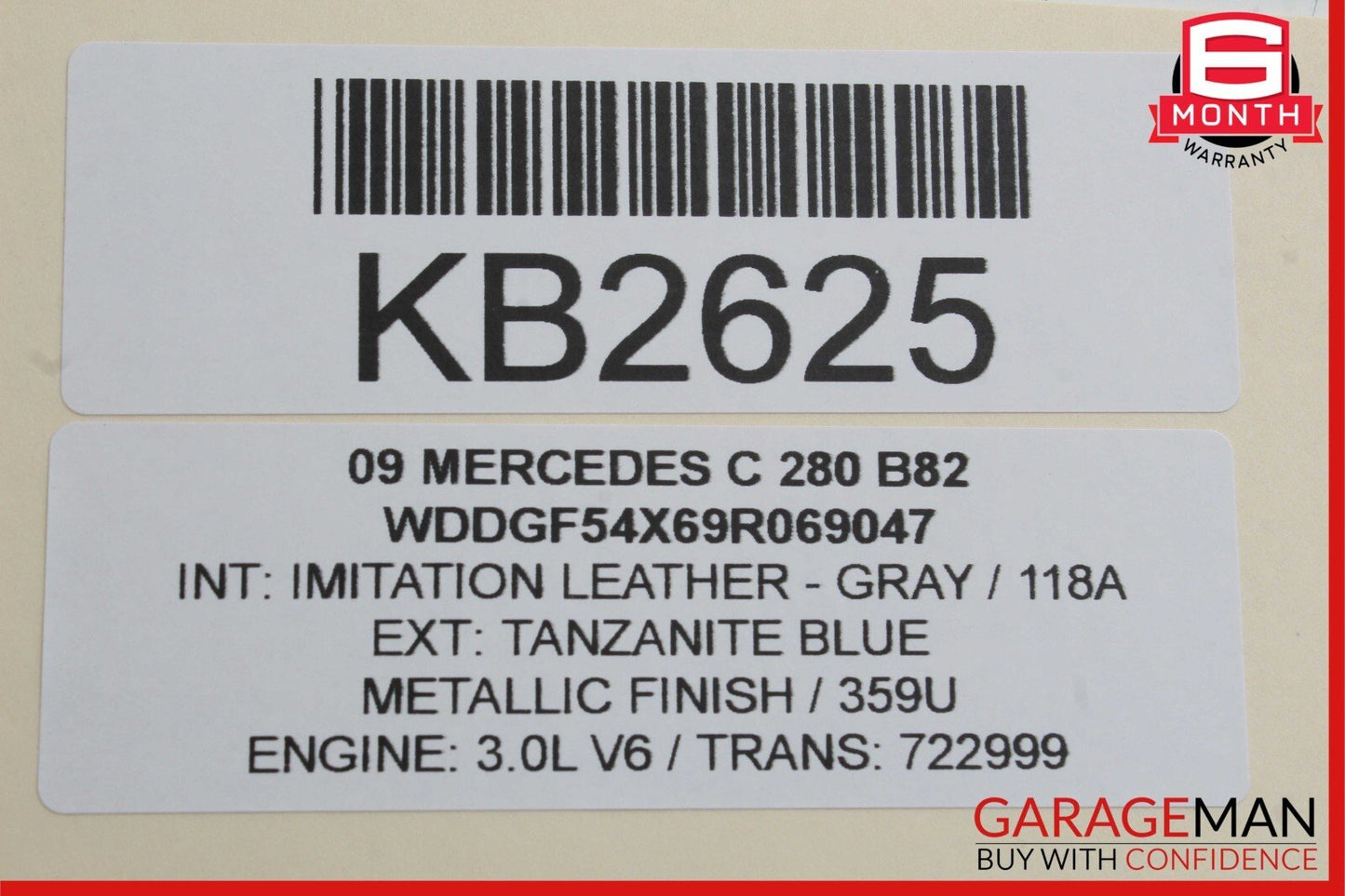 08-14 Mercedes W204 C250 C300 Rear Right Side Door Lock Latch Actuator OEM