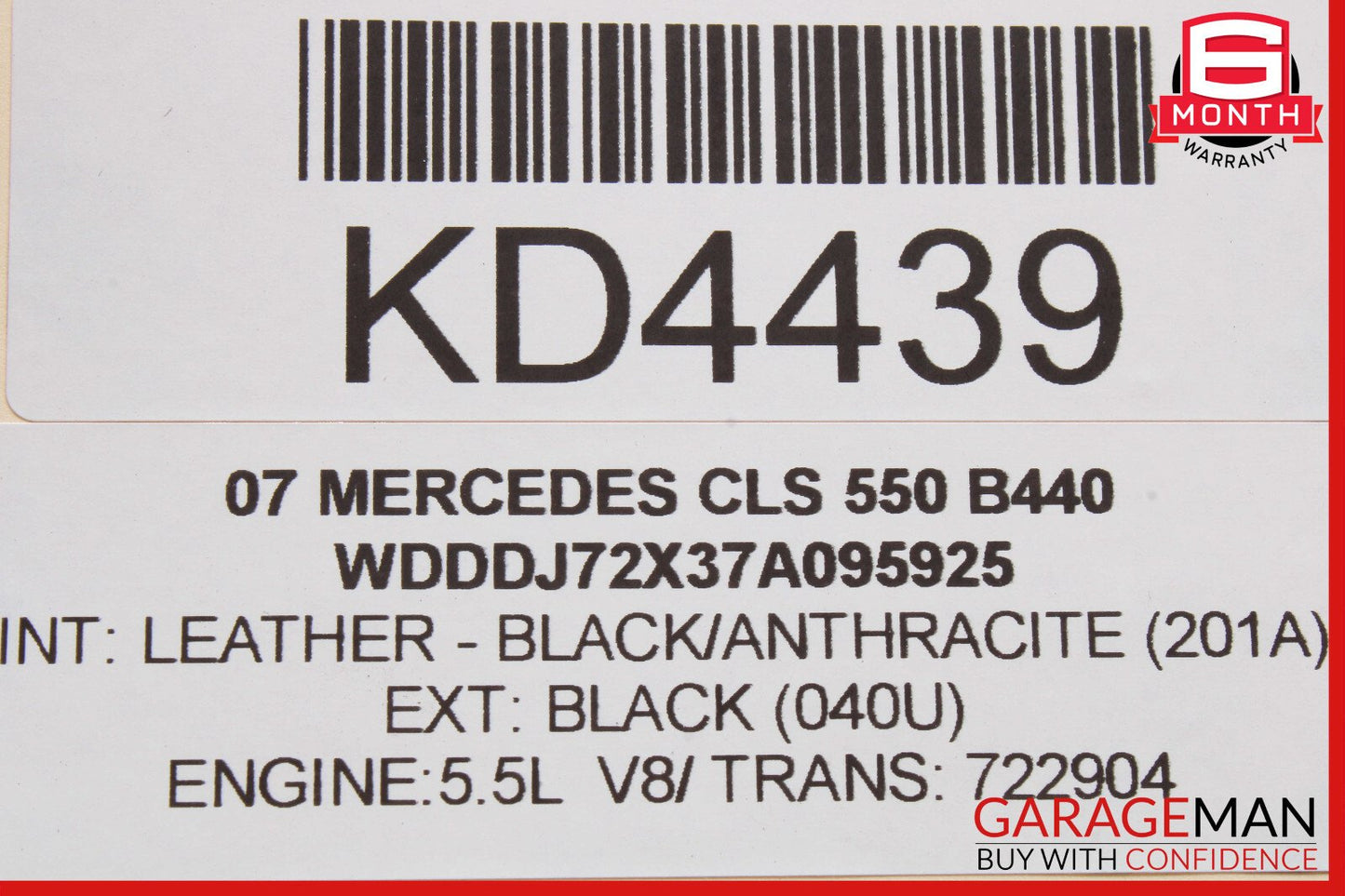 06-11 Mercedes W219 CLS550 CLS55 AMG Rear Right Door Lock Latch Actuator OEM
