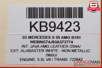 00-06 Mercedes W220 S430 S500 Rear Left Side Exterior Door Handle OEM