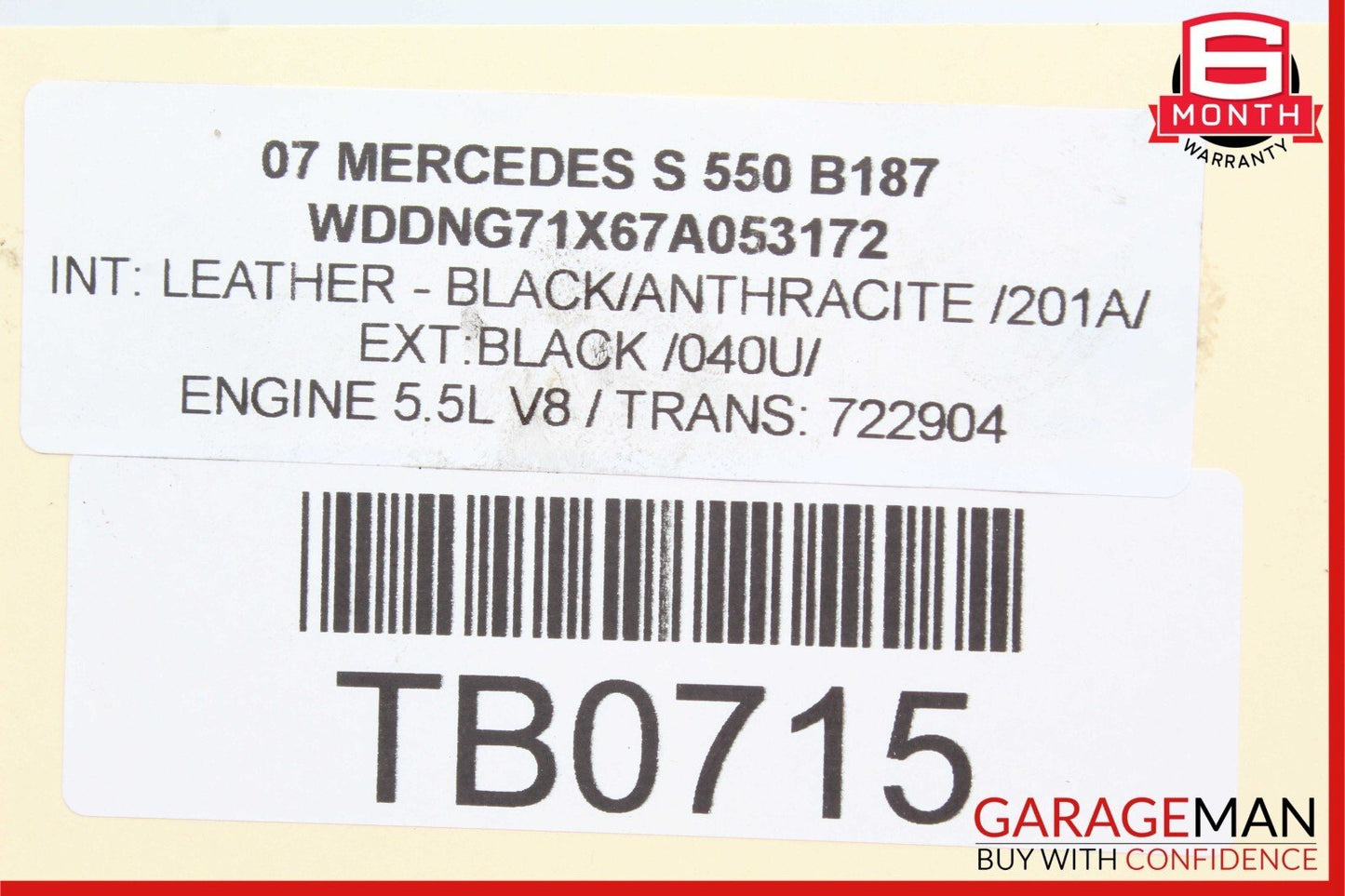 07-09 Mercedes W221 S550 Left Side Power Steering Rack & Pinion Control Arm RWD