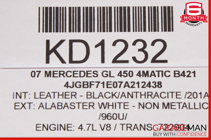 06-19 Mercedes X164 GL450 R350 ML350 Rear Glass Windshield Wiper Motor Unit OEM