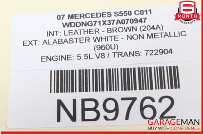 07-09 Mercedes W221 S550 Instrument Cluster Speedometer Odometer OEM