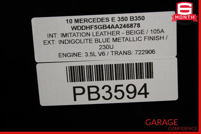 10-16 Mercedes W212 E350 E550 Rear Upper Sunroof Pano Panoramic Roof Glass Panel