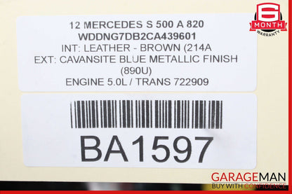 07-14 Mercedes W221 S500 CL550 S550 Front Right Side Seat Control Switch OEM