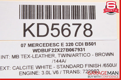 07-09 Mercedes W211 E320 E550 Rear Left Driver Side Door Control Module Unit OEM