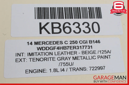 08-14 Mercedes W204 C300 E350 Sedan Front Left Side Door Window Regulator Motor