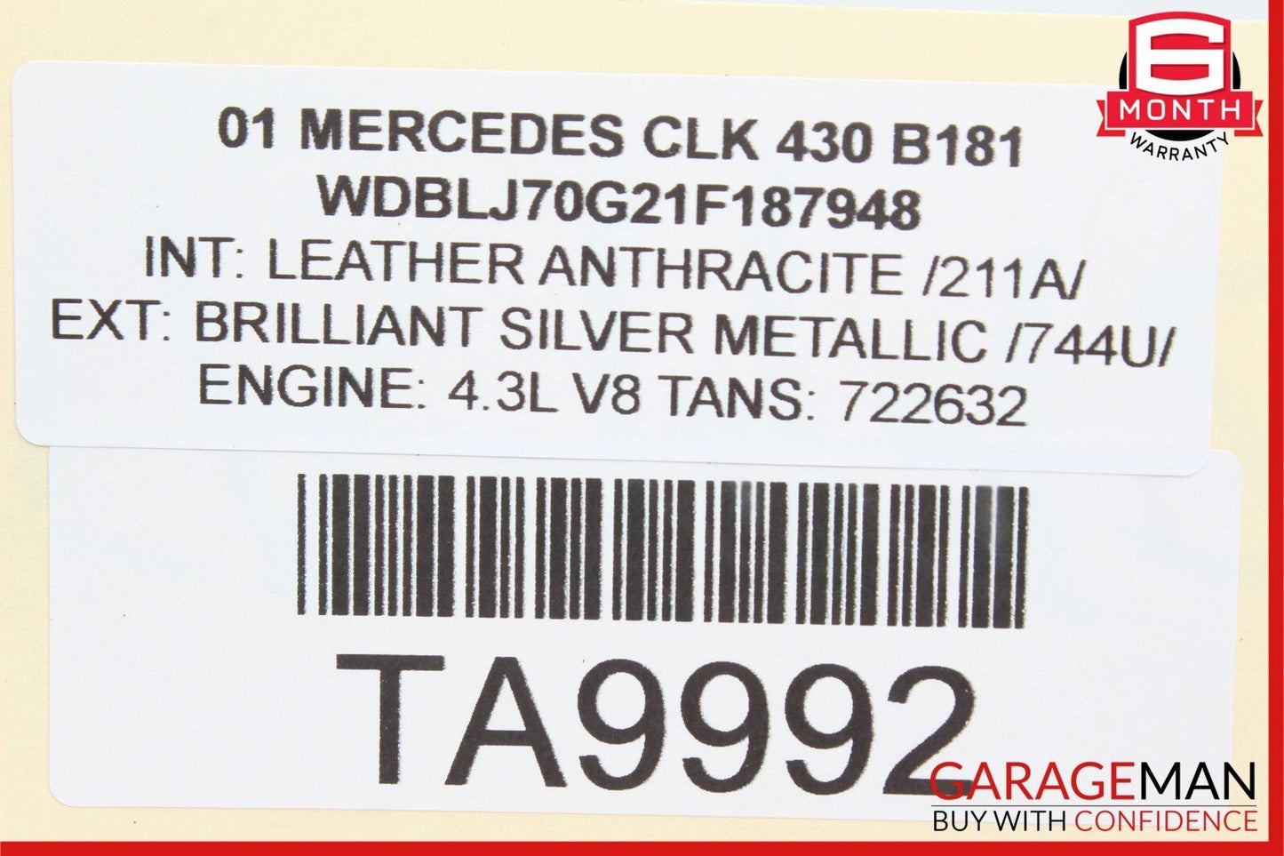 Mercedes W209 CLK350 C230 SLK350 Rear Left or Right Side Lower Control Arm OEM