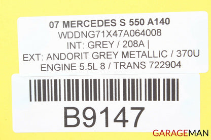 07-13 Mercedes W221 S550 Trunk Lid Locking Hydraulic Pull Down Pump Lift Strut