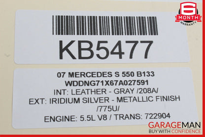 07-13 Mercedes W221 S550 S65 AMG Front Left Driver Side Exterior Door Handle OEM