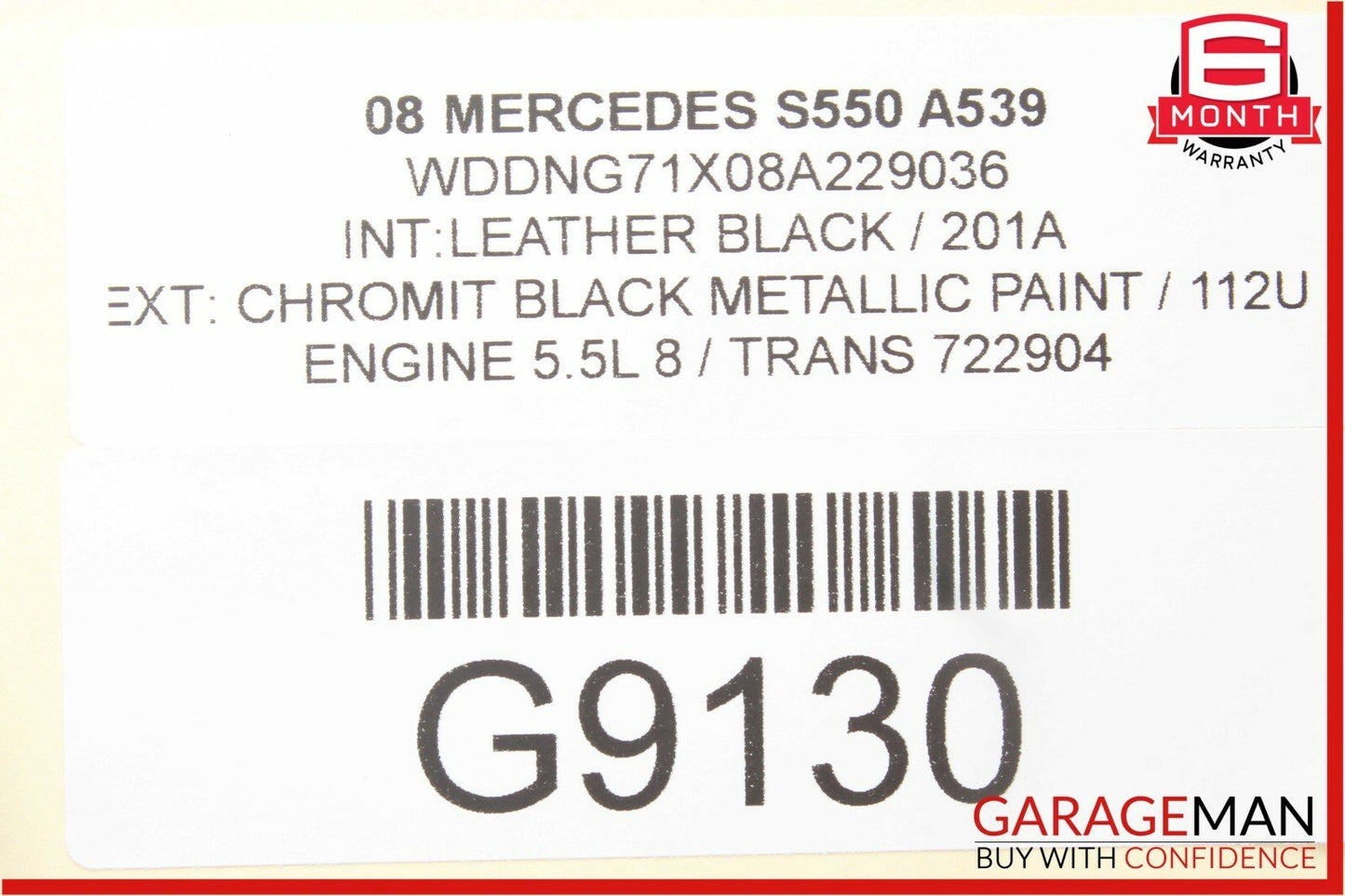 07-13 Mercedes W221 S400 S550 S63 AMG Rear Left Side Door Window Regulator Motor