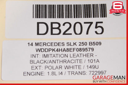 12-16 Mercedes R172 SLK350 Front Left Interior Door Panel Trim Cover Assy Black