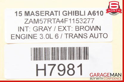 14-17 Maserati Ghibli Speedometer Odometer Instrument Cluster Gauge OEM