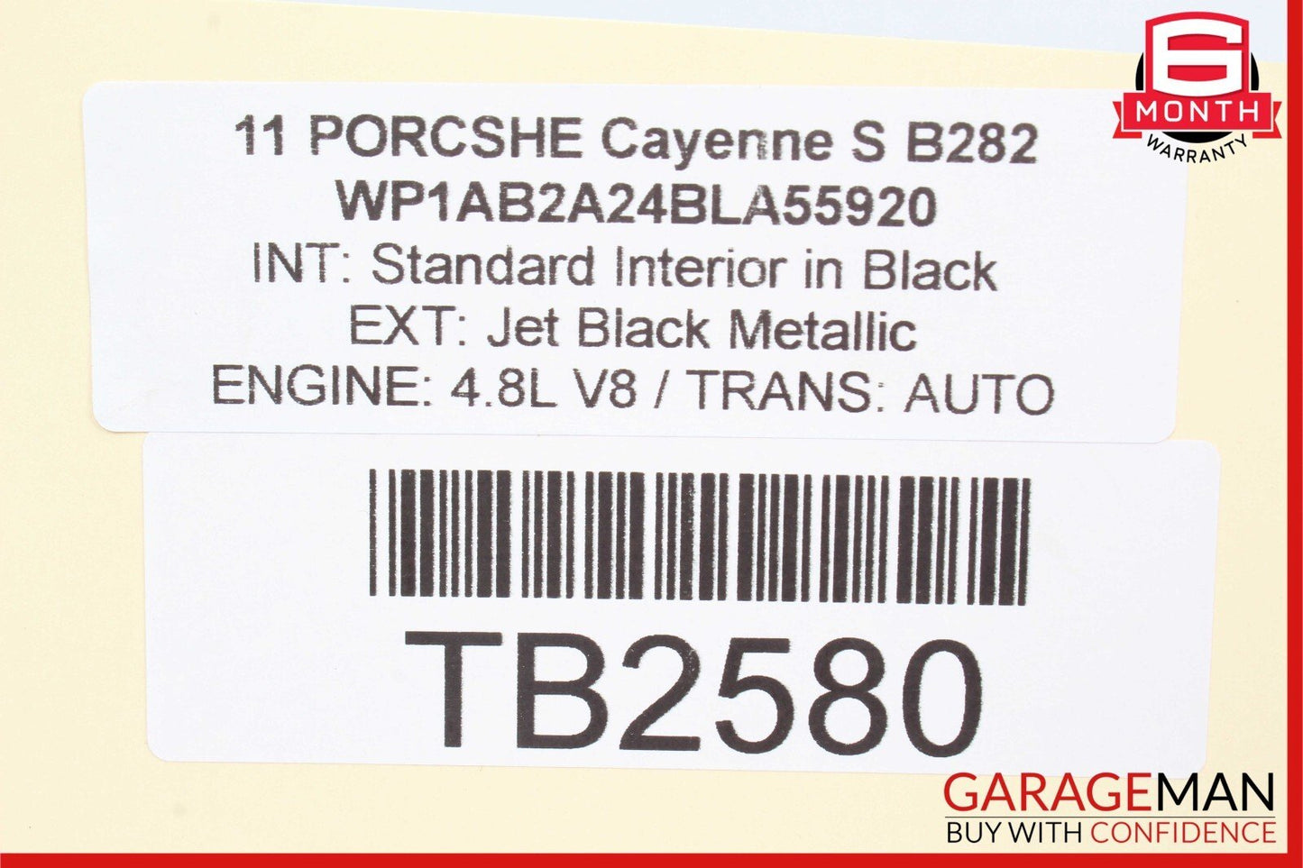 11-18 Porsche Cayenne 958 S Right Side Fairing Upper Pillar Trim Cover Black OEM