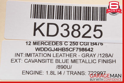 12-14 Mercedes W204 C250 C300 C350 C63 AMG Front Left Exterior Door Handle Blue