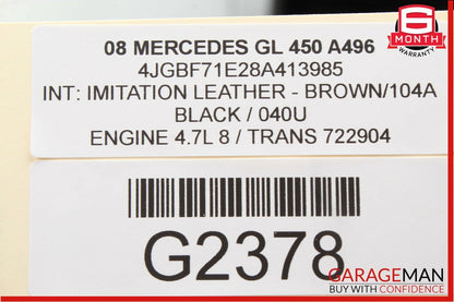 06-13 Mercedes X164 GL450 R350 ML450 Front Right Side Door Control Module