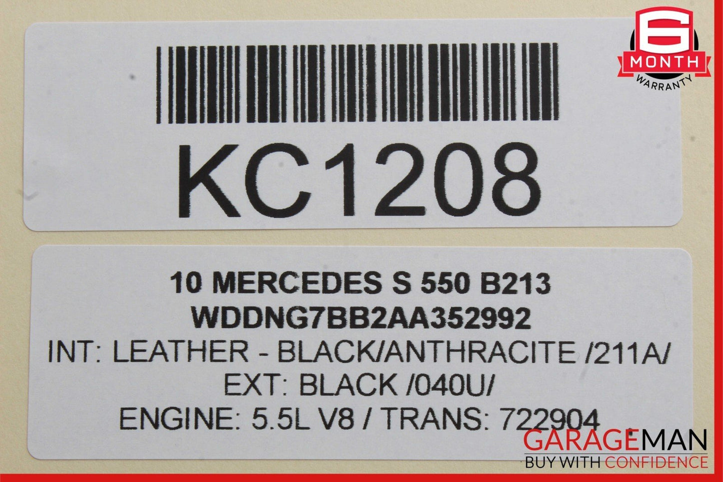 07-13 Mercedes W221 S550 S450 Rear Left Driver Side Door Lock Latch Actuator