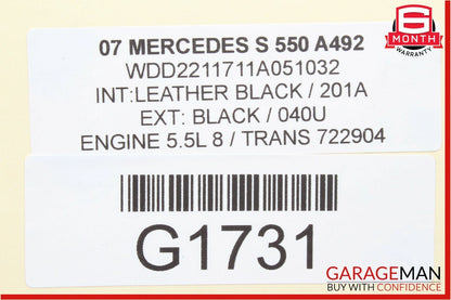 07-09 Mercedes W221 S550 Front Dashboard Trim Panel Cover Bezel Wood OEM