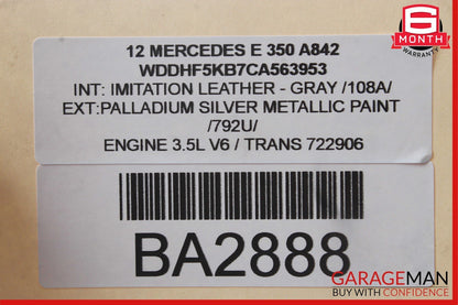 08-16 Mercedes E350 E400 GLK350 C250 Rear Right Door Window Regulator Motor Unit