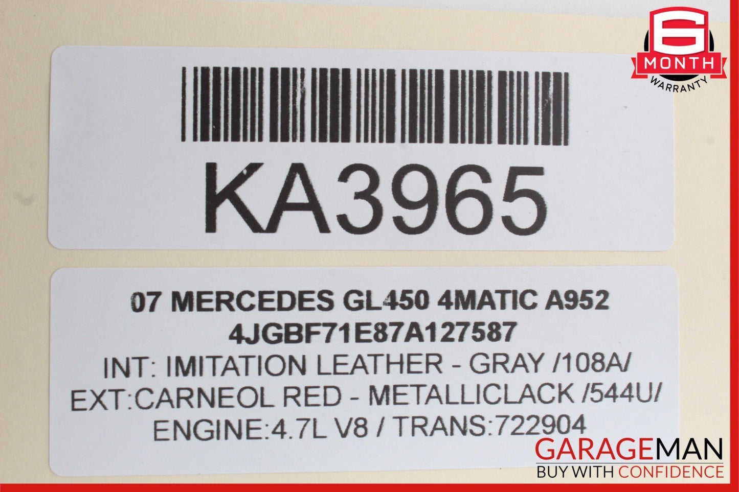 06-12 Mercedes X164 GL450 Rear Seat Headrest Screen Monitor Display Grey OEM