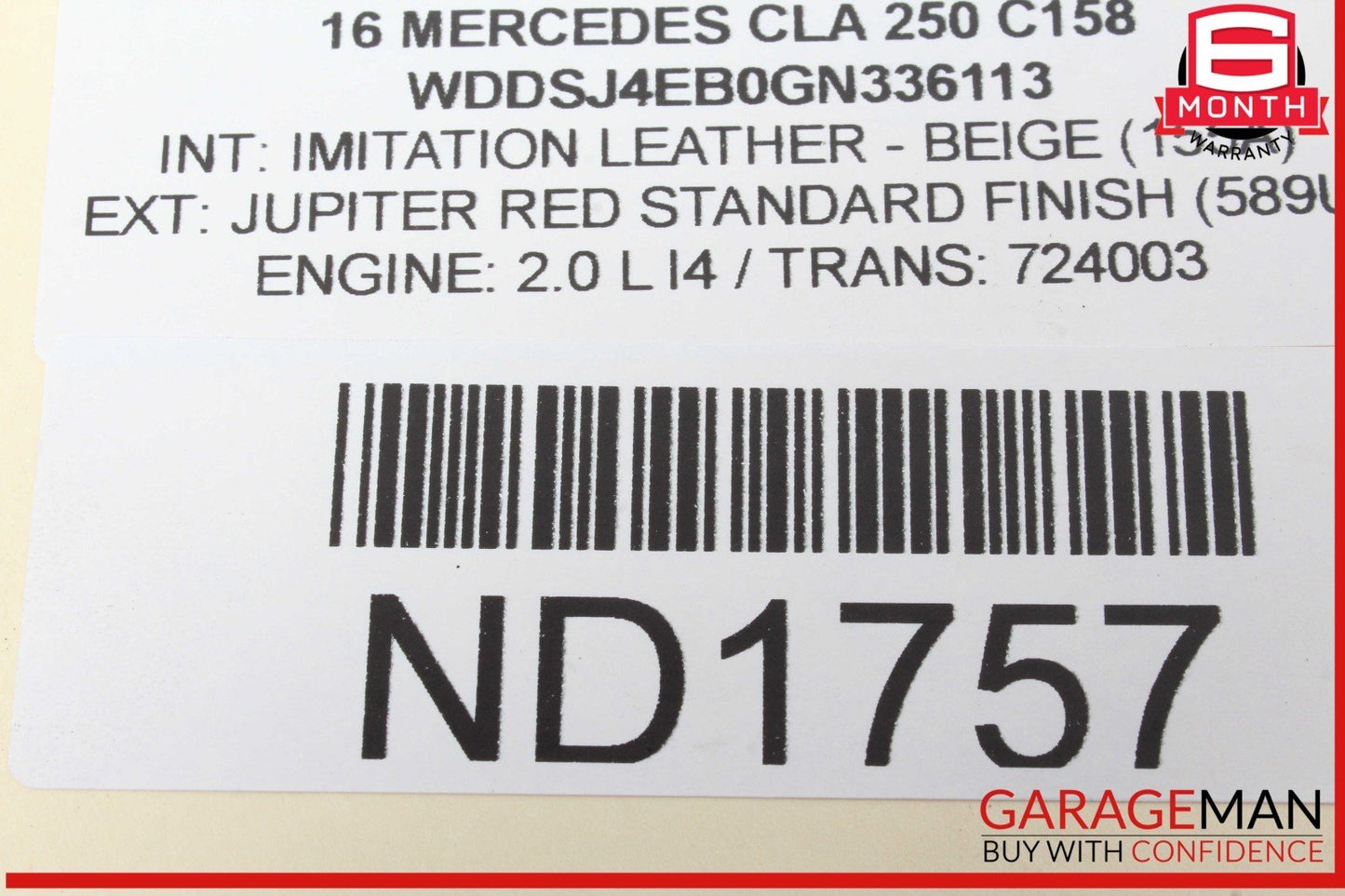 14-19 Mercedes W117 CLA250 Front Right Passenger Side Lower Control Arm OEM