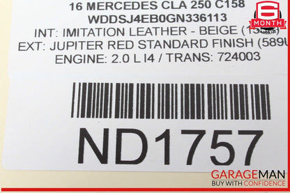 14-19 Mercedes W117 CLA250 Front Right Passenger Side Lower Control Arm OEM