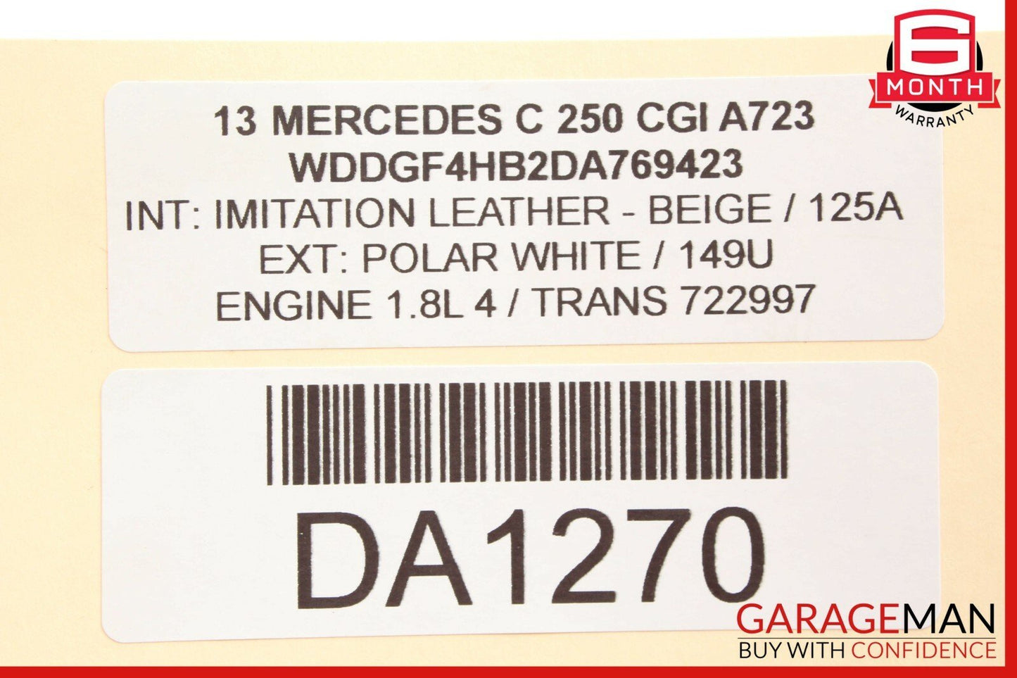 12-14 Mercedes W204 C250 C300 Sedan Right Passenger Exterior Door Handle Blue
