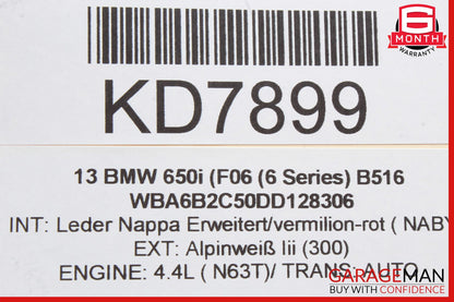 13-19 BMW 650i F06 Electronic Parking Button Switch w/Trim OEM