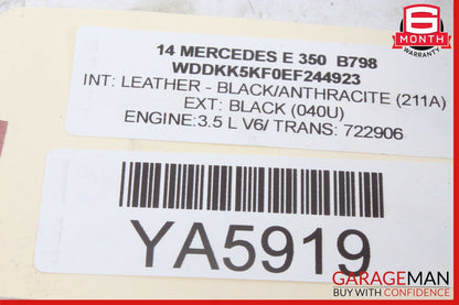 10-16 Mercedes W207 E350 E400 Rear Left Window Regulator Motor Plate Frame OEM