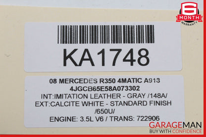 06-12 Mercedes W164 ML350 GL450 R350 Rear Right Side Door Lock Latch Actuator