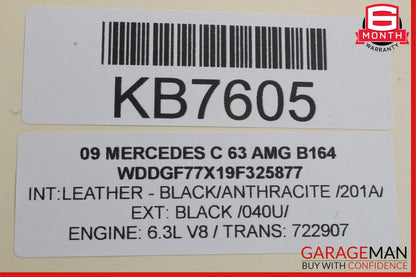 08-14 Mercedes W204 C63 AMG Rear Overhead Dome Light Lamp Reading Map OEM