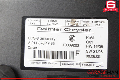 03-12 Mercedes X164 GL450 CLS550 SLK350 Seat Control Module Left Side OEM
