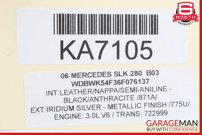 05-08 Mercedes R171 SLK350 SLK280 Front Right Side Door Computer Control Module