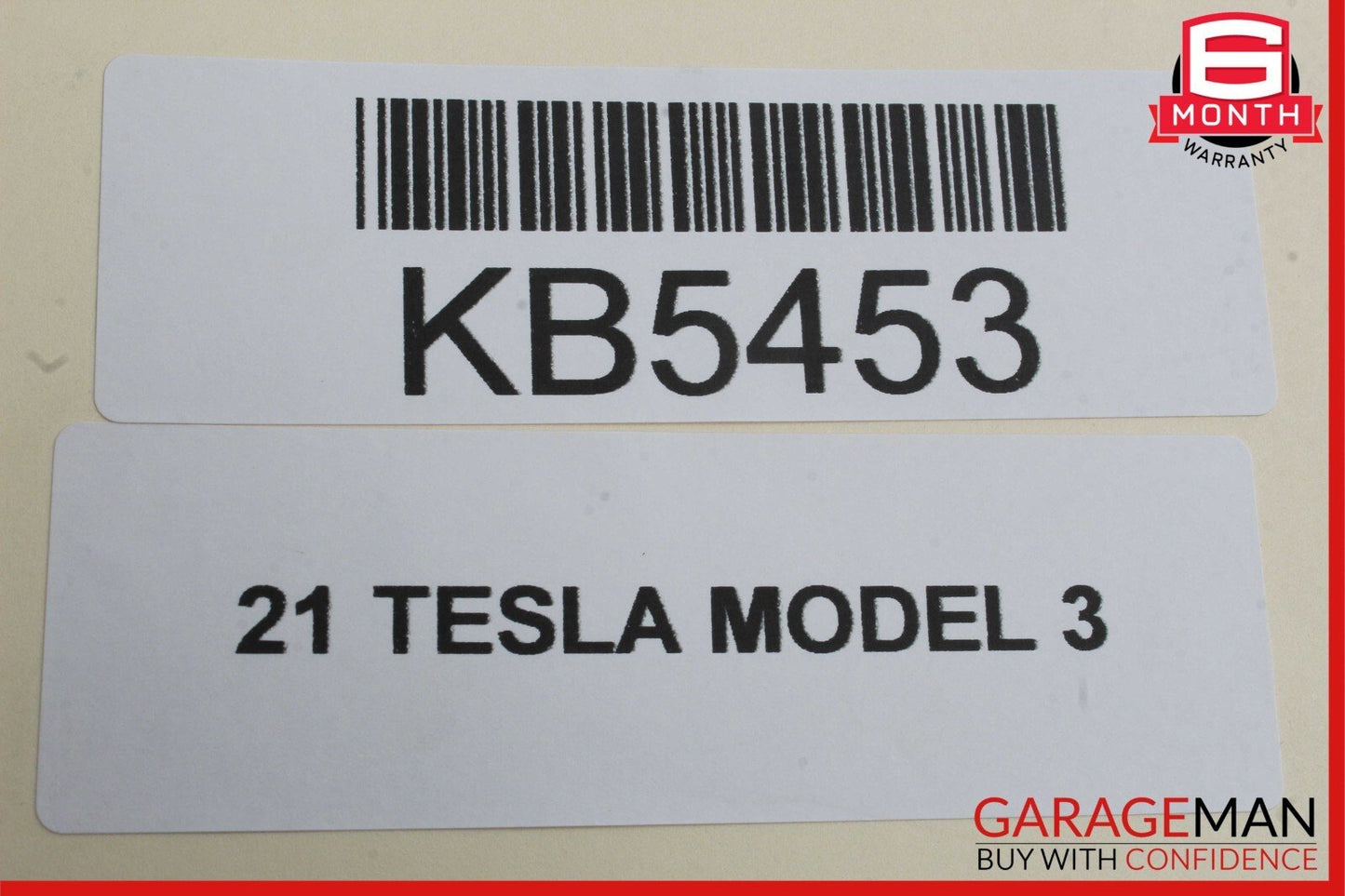 17-22 Tesla Model 3 Front Right / Left Side Seat Headrest Head Rest White