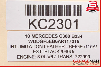 08-11 Mercedes W204 C350 C300 C63 AMG Rear Right Side Exterior Door Handle Black