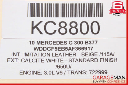 08-16 Mercedes W204 C300 E350 Front Left Door Window Regulator Motor Unit OEM