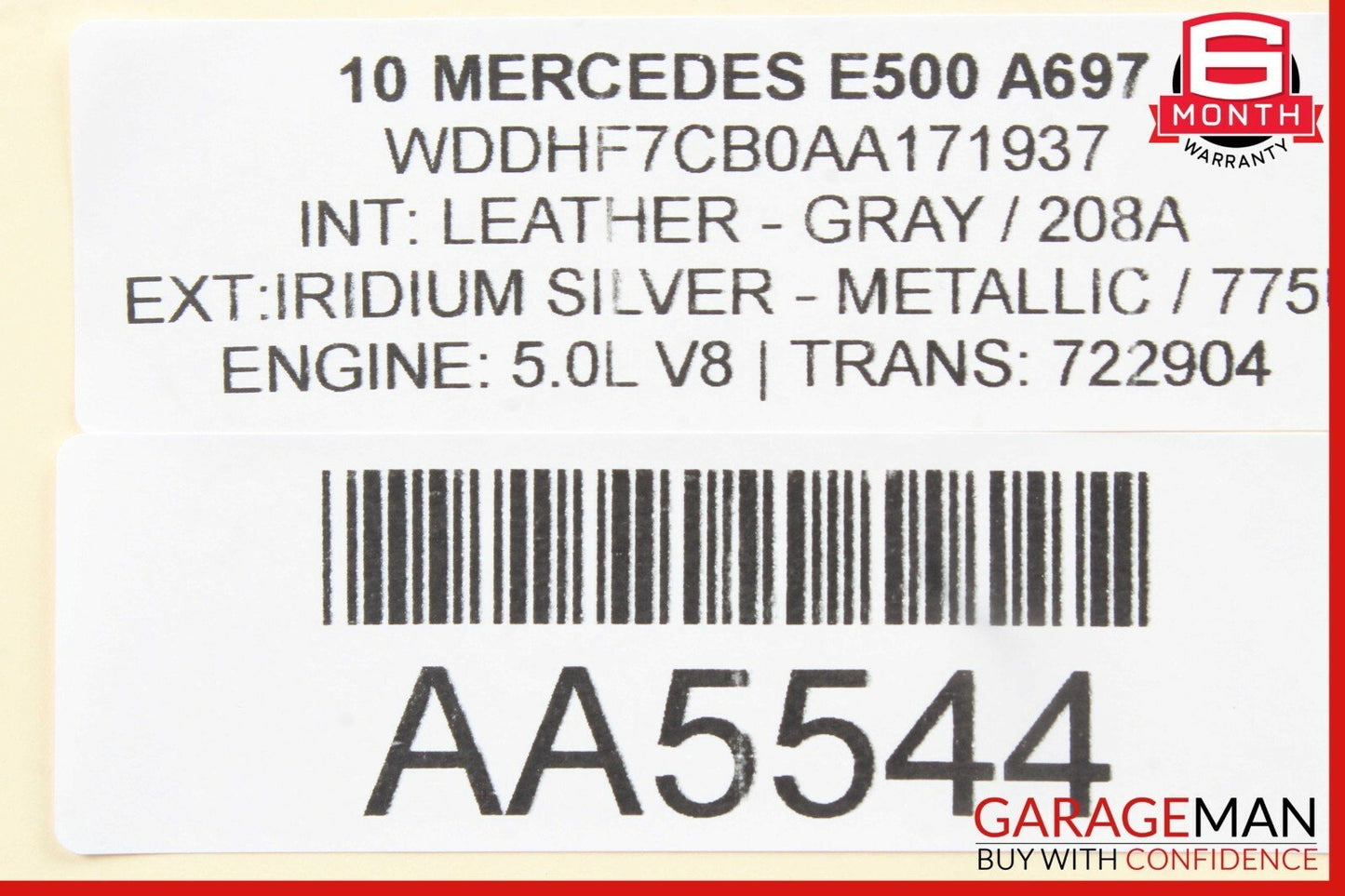 10-14 Mercedes W212 E500 Rear Left Driver Side Door Window Regulator Motor OEM