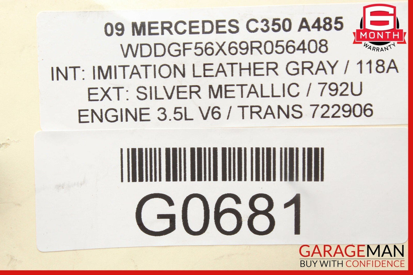 08-11 Mercedes W204 C250 C350 Front Left Driver Side Exterior Door Handle OEM