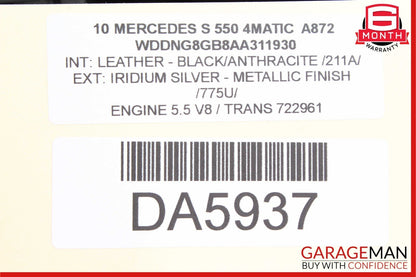 07-13 Mercedes W221 S550 S600 Center Dash Air AC A/C Heater Vent 2218300954 OEM
