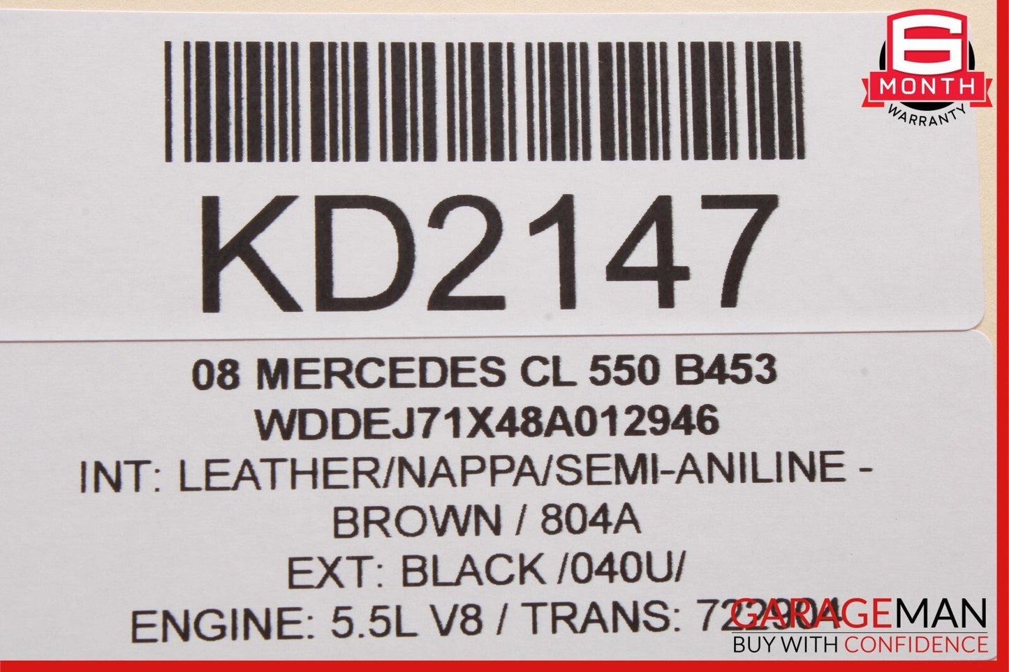 07-14 Mercedes W216 CL550 Front Left Side Door Window Regulator Motor Unit